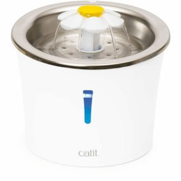 Catit Fontaine à eau Flower 3L Blanc avec LED et acier inoxydable