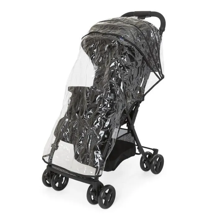 Chicco Poussette compacte Ohlala 3 - Dès la naissance - Jusqu'à 15 kg - Dossier inclinable multi-positions - Arceau de sécurité - Ultra-léger 3.8 kg - Noir