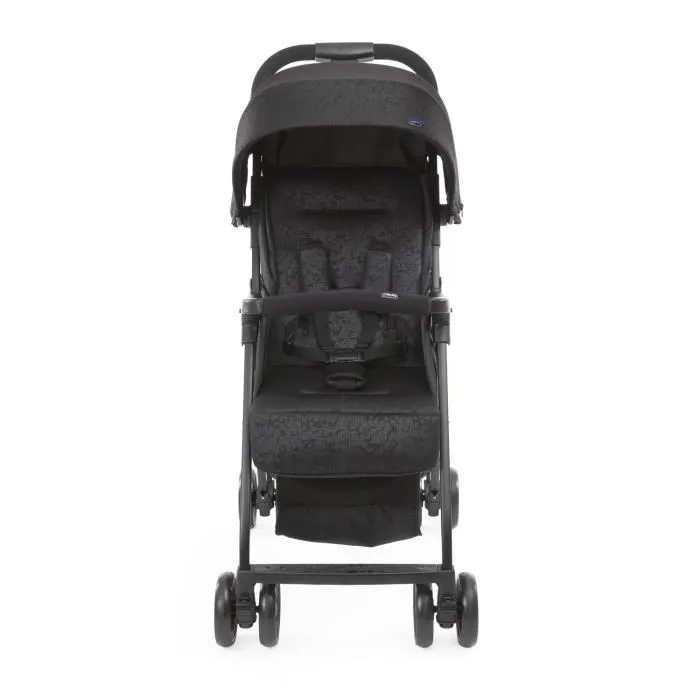 Chicco Poussette compacte Ohlala 3 - Dès la naissance - Jusqu'à 15 kg - Dossier inclinable multi-positions - Arceau de sécurité - Ultra-léger 3.8 kg - Noir