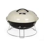 Livoo - Barbecue portable à charbon DOC301, diamètre 34 cm, grille chromée, hauteur 18 cm avec poignées et loquets de sécurité