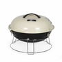 Livoo - Barbecue portable à charbon DOC301, diamètre 34 cm, grille chromée, hauteur 18 cm avec poignées et loquets de sécurité