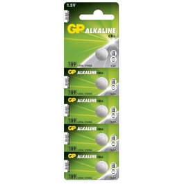 GP Pile bouton alcaline 189-C5, 1,5V, LR54, Pack de 5