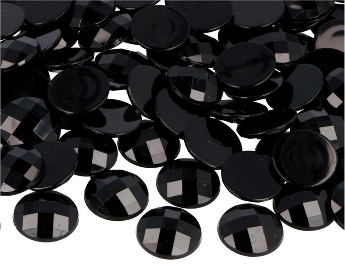 Innspiro Gemmes décoratives acryliques cercle noir opaque 18mm, 200u. approx. Innspiro Gemmes décoratives acryliques cercle noir opaque 18mm, 200u. approx.