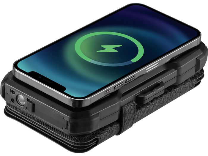 Sandberg Solar 5-Panel Powerbank 10000 - Batterie Externe 10000 mAh avec Panneau Solaire Pliable, Charge USB-A/USB-C et Sans Fil, Torche Intégrée