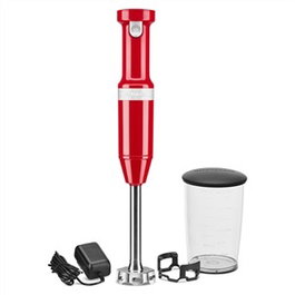 Kitchenaid 5KHBBV53 EER Batteur plongeant sans fil rouge, 700 ml, vitesse variable, batterie lithium-ion 8 V
