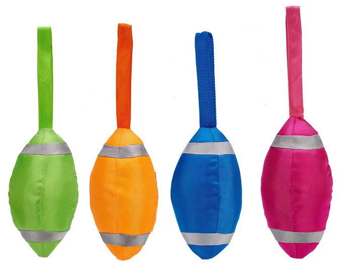 Mascow Mordeur Forme Ballon Rugby Couleurs Assorties 11x8.5x30 cm Polyester (Set de 24) Mascow Mordeur Forme Ballon Rugby Couleurs Assorties 11x8.5x30 cm Polyester (Set de 24)
