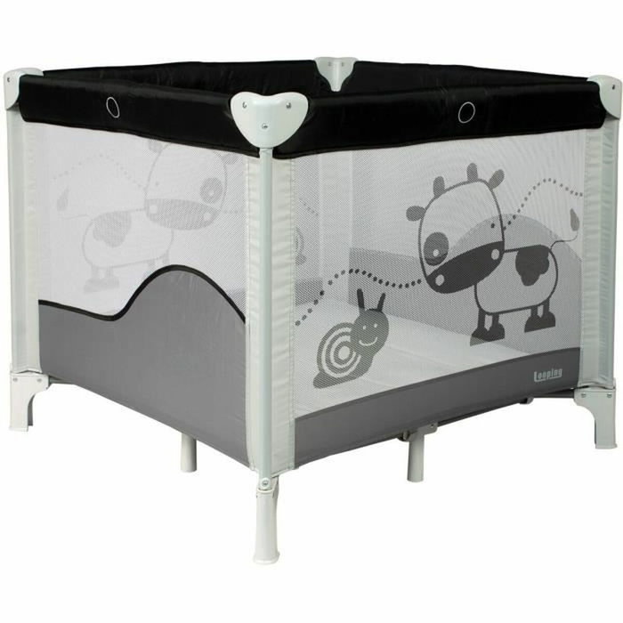 Bambisol Parc/Berceau Bébé Pliant 90x90cm Noir