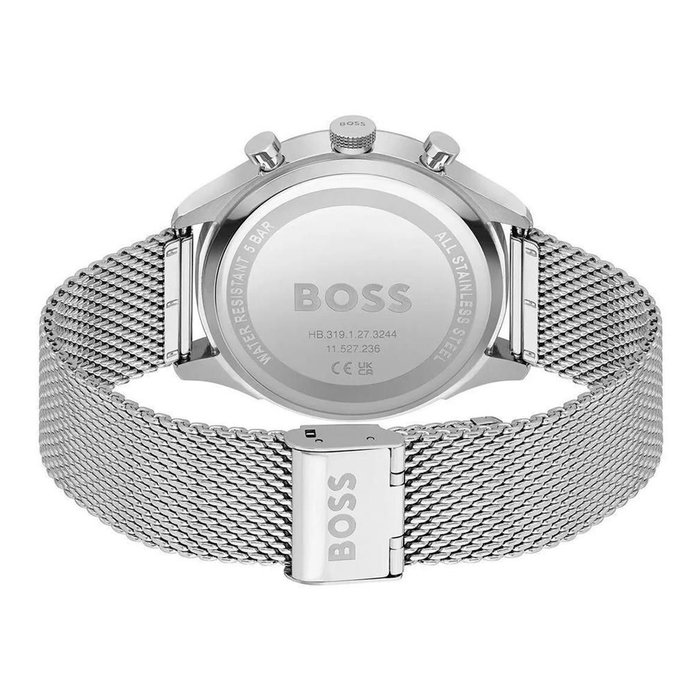 Boss 1514052 - Montre analogique homme acier gris et cadran bleu