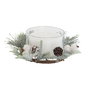 Bougie DKD Home Decor Blanc Noël 15 x 15 x 5.5 cm 13 x 13 x 5,5 cm