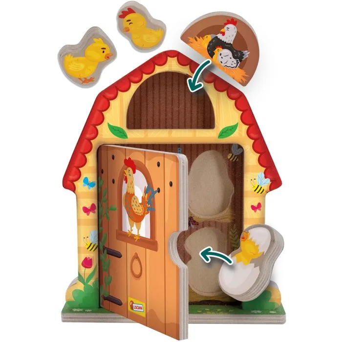 Lisciani Giochi Jouer et Apprendre Famille de la Campagne - Jeu d'éveil en bois