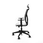 Piqueras y Crespo Chaise de Bureau Motilla avec Appui-tête, Mécanisme Synchrone, Blanc et Gris