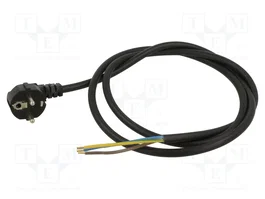 JONEX Cordon d'alimentation H05VV-F 3x1mm², 3m, CEE 7/7 mâle angulaire