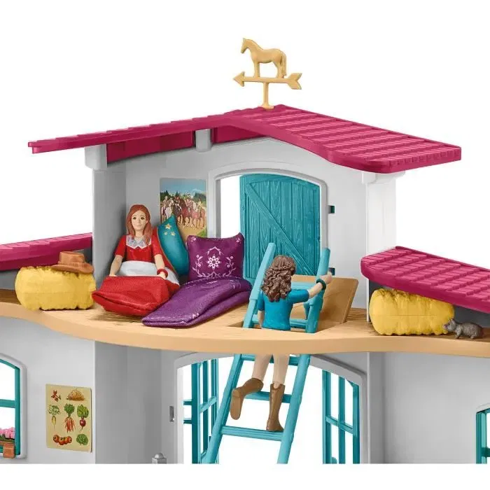 Schleich 42567 Horse Club - Centre équestre modulable de Lakeside avec 3 figurines de chevaux et 115 éléments pour enfants à partir de 5 ans
