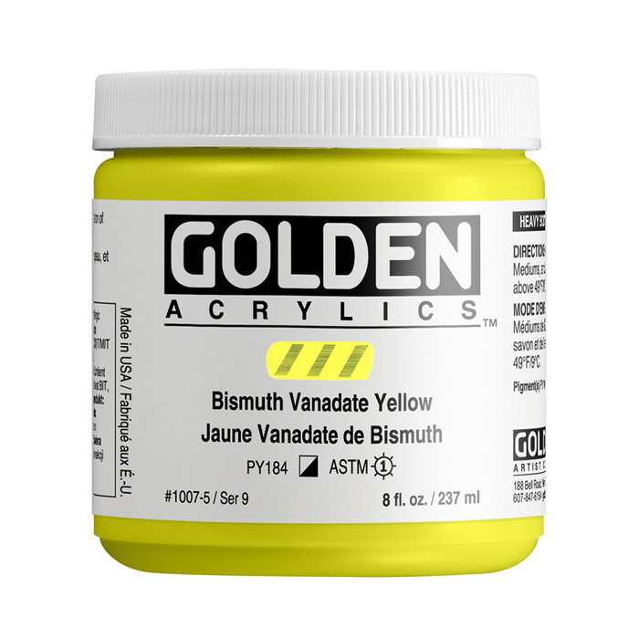 Golden Peinture acrylique Heavy Body Jaune Vanadato de Bismuto 237 ml Golden Peinture acrylique Heavy Body Jaune Vanadato de Bismuto 237 ml