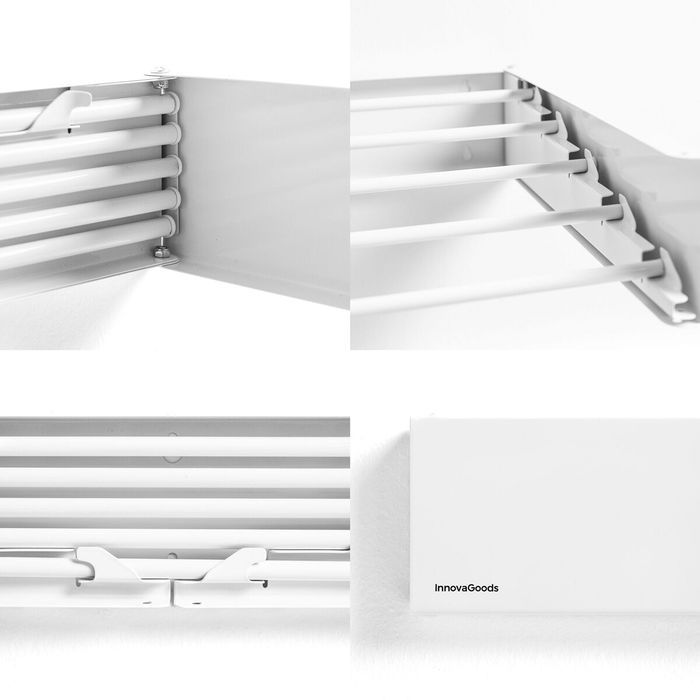 Étendoir mural pliable extensible rétractable Dryva 80 InnovaGoods