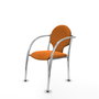 Piqueras Y Crespo Chaise Hellín Orange avec Bras Fixes