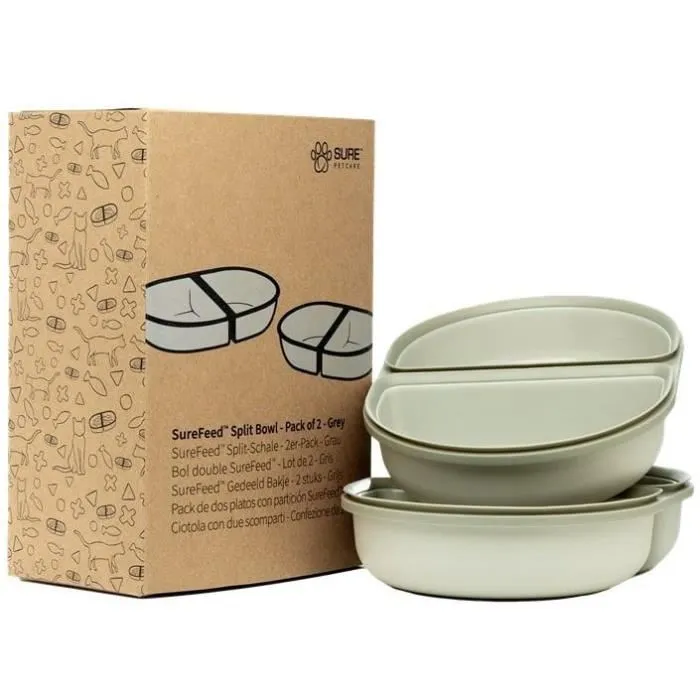 Surefeed Lot de 2 Bols SureFeed Gris Surefeed Lot de 2 Bols SureFeed Gris