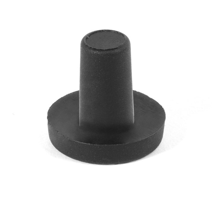 HERRAJES ALK Zen rondelle anti-dérapante encastrable Ø12 noir pour pieds métalliques et meubles - Pour perceuses Ø5, en plastique