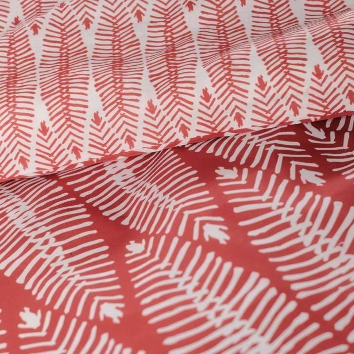 Today Parure de lit Sunshine Rouge Floral 220 x 240 cm