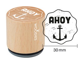 Woodies Tampon Ancre en Bois et Caoutchouc 33x30mm