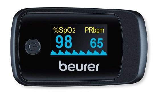 Beurer PO-45 Oxymètre de Pouls - Oxymètre Sportif de Doigt pour Mesure du Saturation en Oxygène et Fréquence Cardiaque - Compatible Haute Altitude, Alpinisme, Ski Beurer PO-45 Oxymètre de Pouls - Oxymètre Sportif de Doigt pour Mesure du Saturation en Oxygène et Fréquence Cardiaque - Compatible Haute Altitude, Alpinisme, Ski