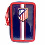 CYP BRANDS Plumier triple officiel Atletico de Madrid pour école avec 39 accessoires (crayons, feutres, stylos)