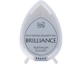 Tsukineko BRILLIANCE Tampon d'encre Platine effet nacré