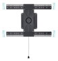 Tooq LP4255TN-B Support Mural avec Rotation 360° pour Écrans 37 à 80 Pouces, Noir, Max 50 kg, VESA 200x200-600x400