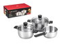 Kinvara Batterie de cuisine 5 pièces en acier inoxydable - 51 x 14.5 x 22.5 cm, induction (Set de 2)