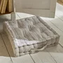 Today Coussin de sol de la collection Charme, motif Berenice à rayures, 100% coton, dimensions 40x40x10 cm avec poignée intégrée