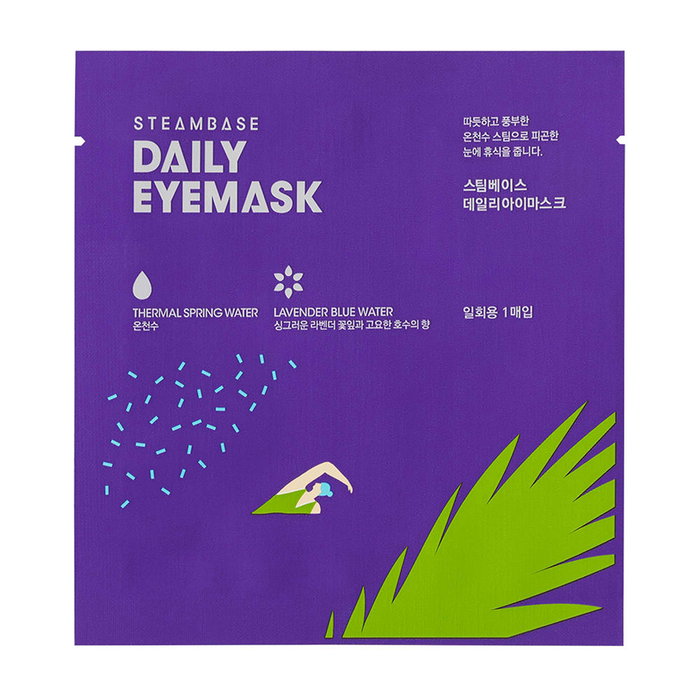 Steambase Masque Apaisant Quotidien pour les Yeux à la Lavande - Chaleur Douce et Eau Thermale d'Onyang, 1 unité