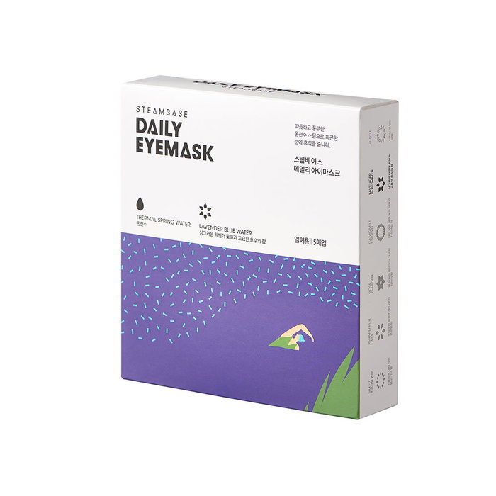 Steambase Masque Apaisant Quotidien pour les Yeux à la Lavande - Chaleur Douce et Eau Thermale d'Onyang, 1 unité