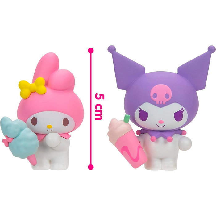 Famosa Hello Kitty - Pack de 2 figurines de 5 cm - Surtido de 6 packs - Personnages et postures variés - +6 ans