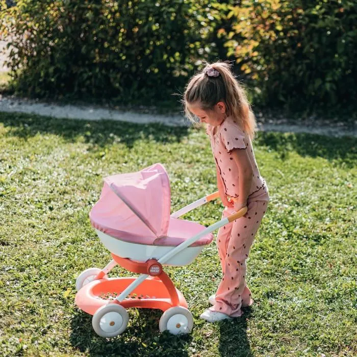 Smoby - Baby Nurse - Poussette landau bébé avec capote et panier de rangement - Pour poupon jusqu'à 42 cm - À partir de 18 mois