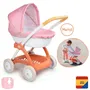 Smoby - Baby Nurse - Poussette landau bébé avec capote et panier de rangement - Pour poupon jusqu'à 42 cm - À partir de 18 mois