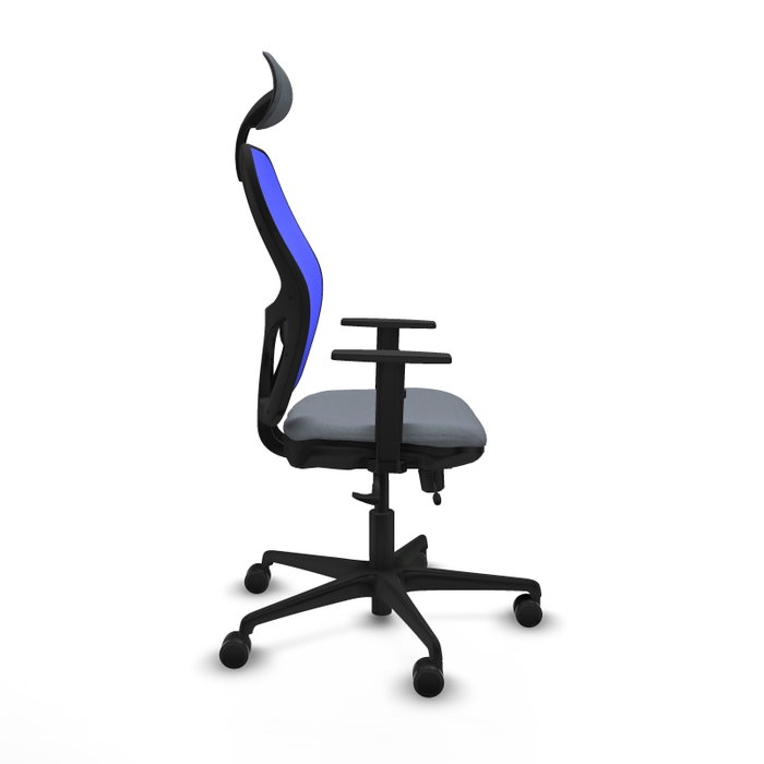 Piqueras y Crespo Chaise de Bureau Jorquera avec Appui-tête Gris et Bleu Piqueras y Crespo Chaise de Bureau Jorquera avec Appui-tête Gris et Bleu