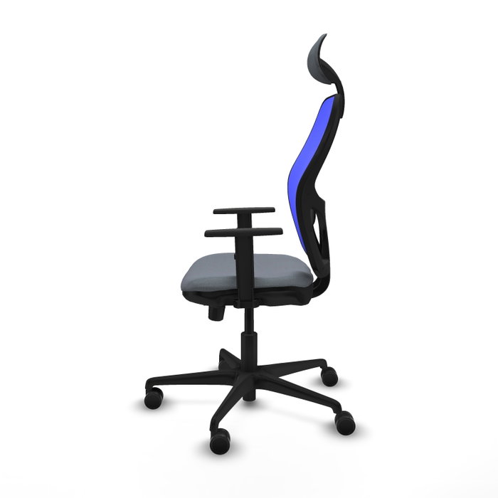 Piqueras y Crespo Chaise de Bureau Jorquera avec Appui-tête Gris et Bleu Piqueras y Crespo Chaise de Bureau Jorquera avec Appui-tête Gris et Bleu