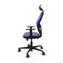 Piqueras y Crespo Chaise de Bureau Jorquera avec Appui-tête Gris et Bleu