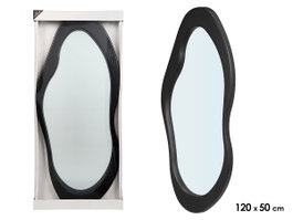 GIFTDECOR Miroir en plastique noir rectangulaire 120 cm