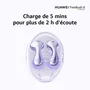 Huawei Freebuds 6 - Écouteurs sans fil Bluetooth avec réduction de bruit active - Son équilibré - Autonomie longue - Blanc