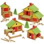 Jeujura - Maxi coffret de construction Mon chalet en bois, 330 pièces, jeu de création pour enfants dès 5 ans