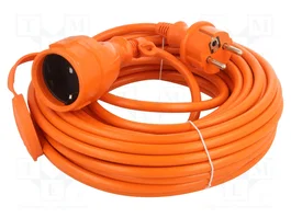KEL Rallonge réseau H05VV-F 3G1,5mm² 15m orange