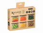 Kinvara Set de 6 sacs PEVA 1000 ml - 21 x 21 x 5 cm - Noir, Transparent, Gris (Set de 24)