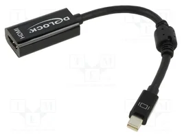 DELOCK Adaptateur mini DisplayPort vers HDMI, 0,12m, noir