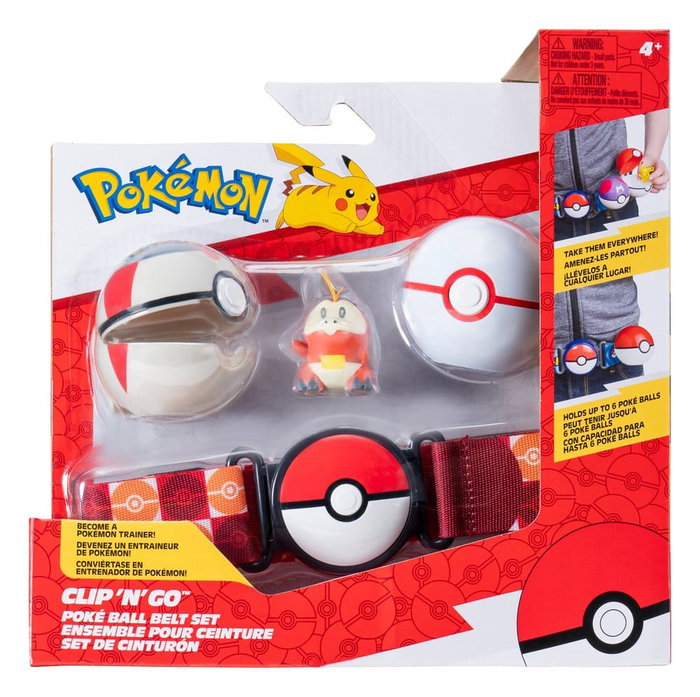 Jazwares Pokémon Clip 'n' Go assortiment (4) Ceinture Set ver. 20