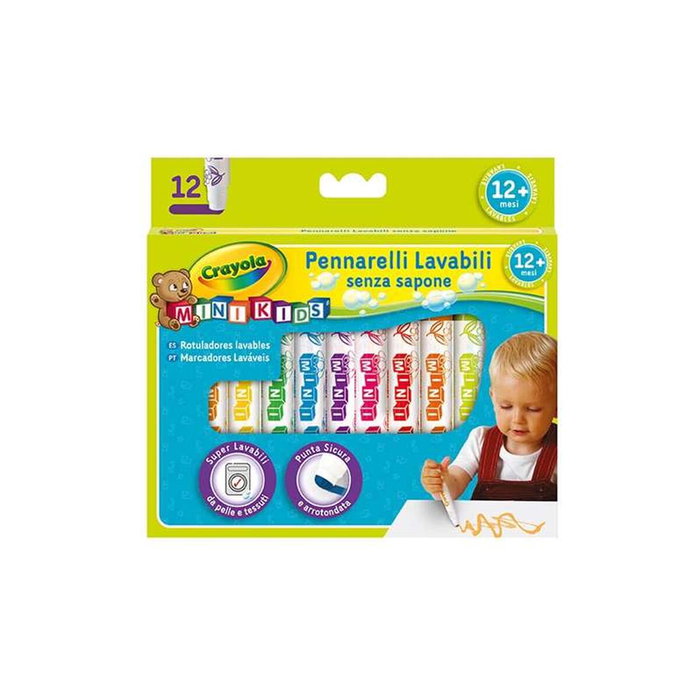 Crayola Set de 12 Feutres Lavables Mini Kids Multicolore
