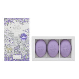 Woods Of Windsor Coffret Trio Lavande Pain de Savon de Massage Beurre de Karité 3 x 60 g