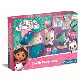 Clementoni - Jeu Créatif Gabby's Dollhouse - Coffret Multi-activités avec Plâtre, Sculpture et Peinture - Figurines à Modeler - À partir de 7 ans