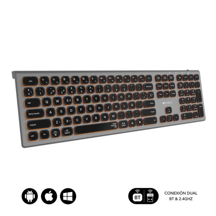 Subblim Master Teclado Inalámbrico Illuminé Bluetooth 5.2 QWERTY Espagnol RGB Rechargeable USB-C 1500mAh