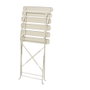 Outdoor Living By Decoris Helsingborg - Ensemble de table et 2 chaises pliantes en acier blanc, table Ø60 x 70 cm